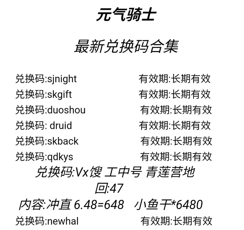 元气骑士《元气骑士》2024通用兑换码大全