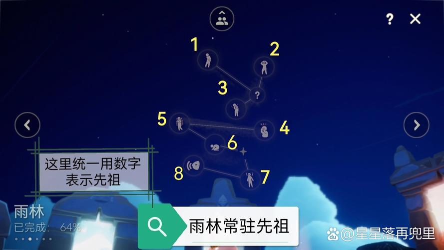 Sky光遇雨林先祖位置大全Sky光遇16个雨林先祖位置