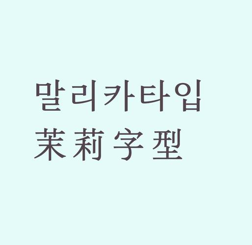 韩文字体