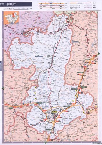 广西柳州市公路交通地图
