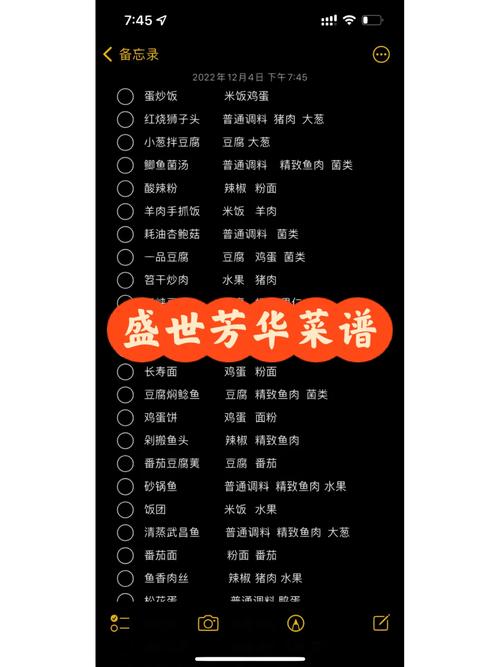《盛世芳华》菜谱图文教程