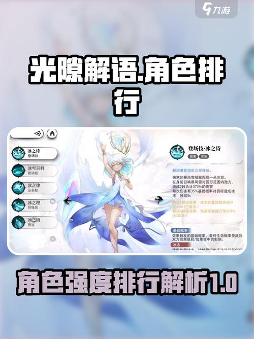光隙解语全角色排行光隙解语t0角色介绍