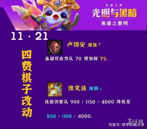 11.21云顶之弈版本更新公告