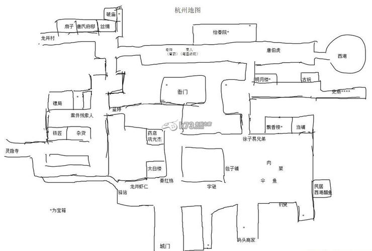 侠客风云传杭州地图一览侠客风云传杭州地图全图