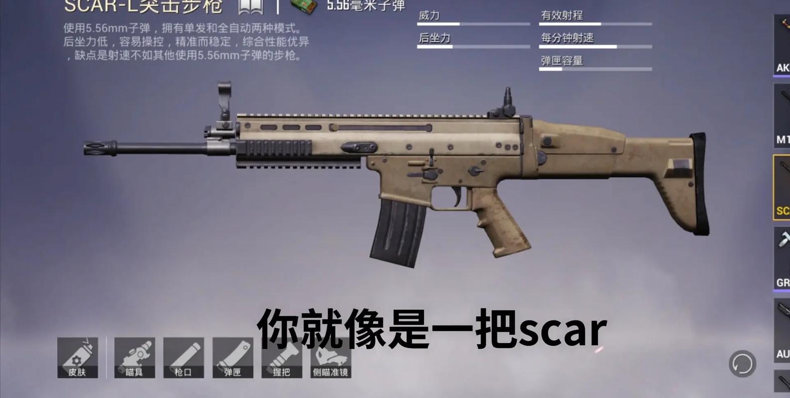 和平精英M416和SCAR