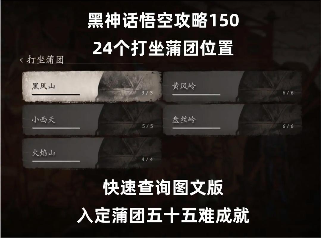 黑神话悟空火焰山打坐点蒲团在哪里在哪