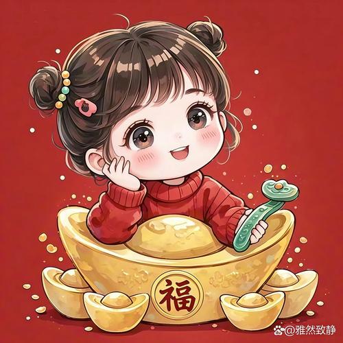 2024元旦跨年专属喜庆头像合集福气满满好看的女头