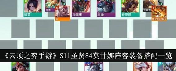 圣贤84莫甘娜已科研完毕S11全羁绊解读
