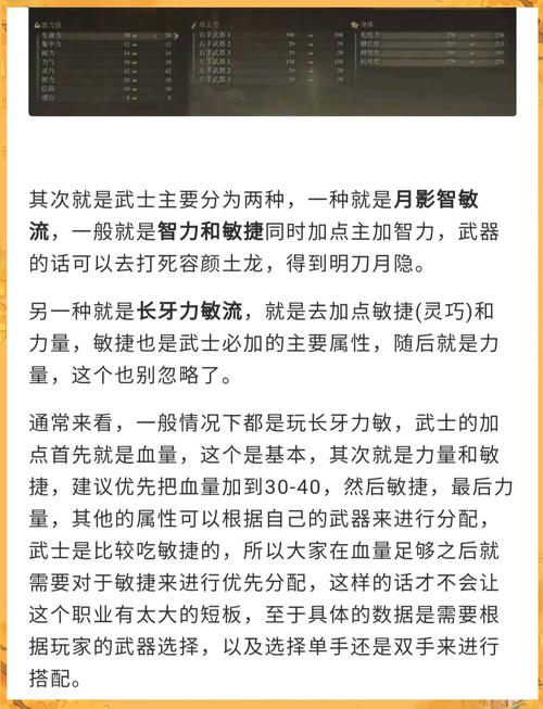 艾尔登法环武士加点攻略老头环武士加点攻略2023推荐截图