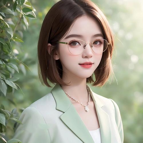 抖音美女图片大全高清无水印戴眼镜气质女生图片