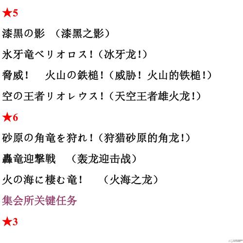 怪物猎人p所有任务介绍村长和集会怪物猎人2g关键任务村