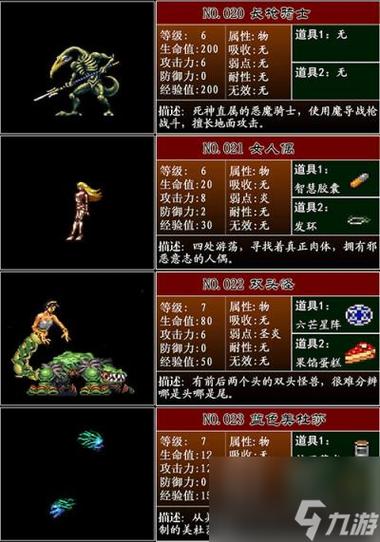 恶魔城月下夜想曲怪物图鉴ps恶魔城月下夜想曲67号怪物