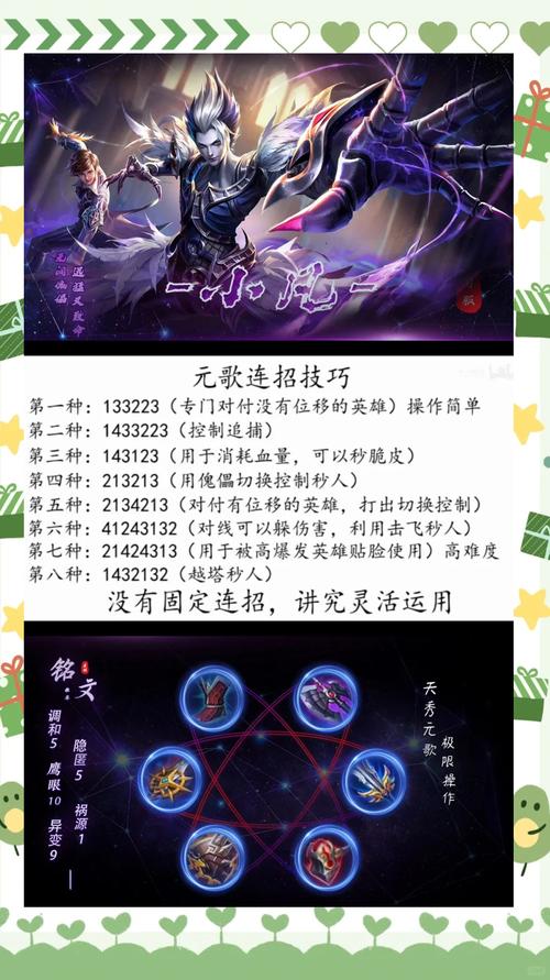 王者荣耀元歌连招口诀详解与实战应用