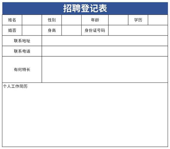 招聘表格