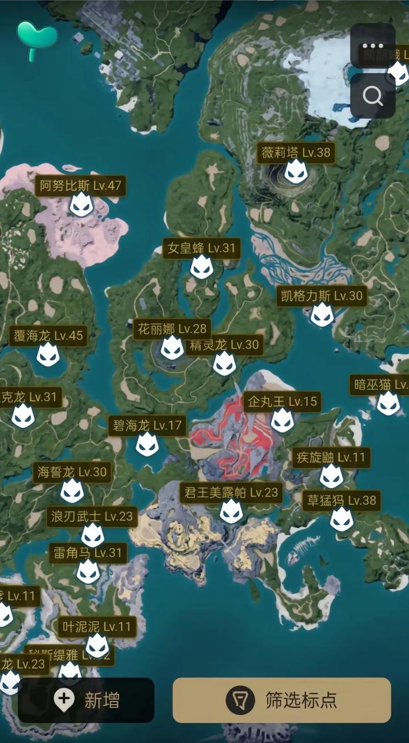 幻兽帕鲁地图点位大全全点位地图在哪里介绍