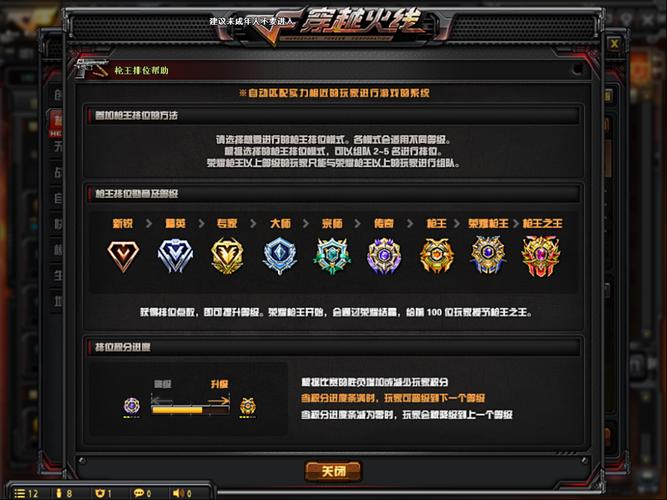 CF排位CF段位顺序CF排位改动截图