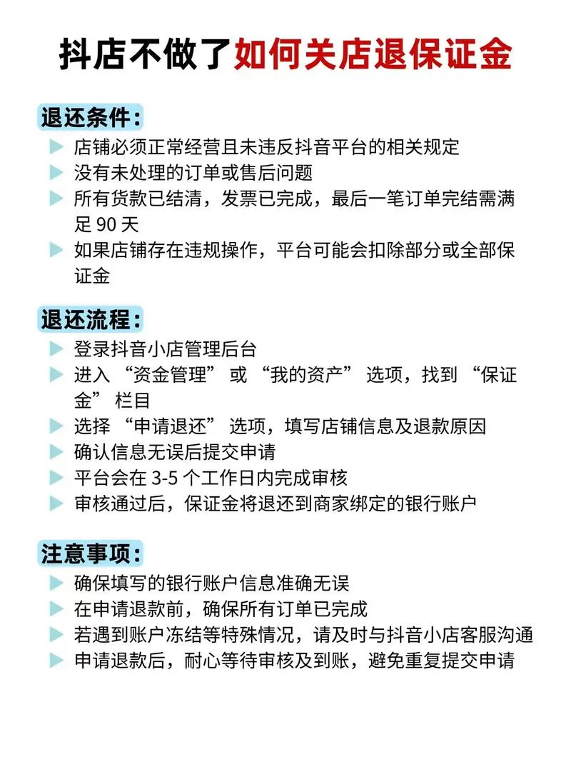 抖音交的保证金可以退回吗