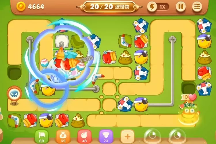 保卫萝卜3游乐场34关攻略图解