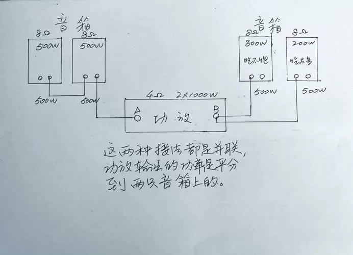 音箱并联怎么接线