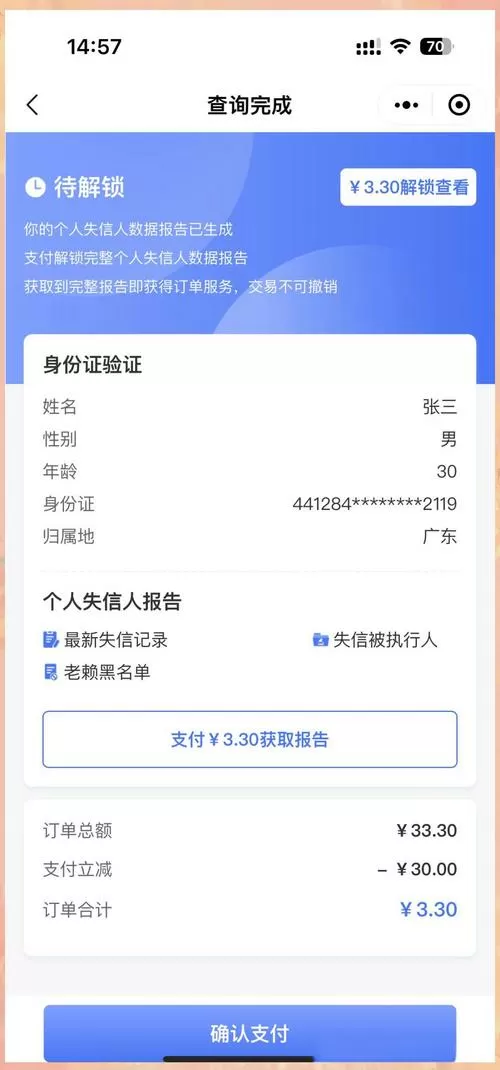 老赖查询