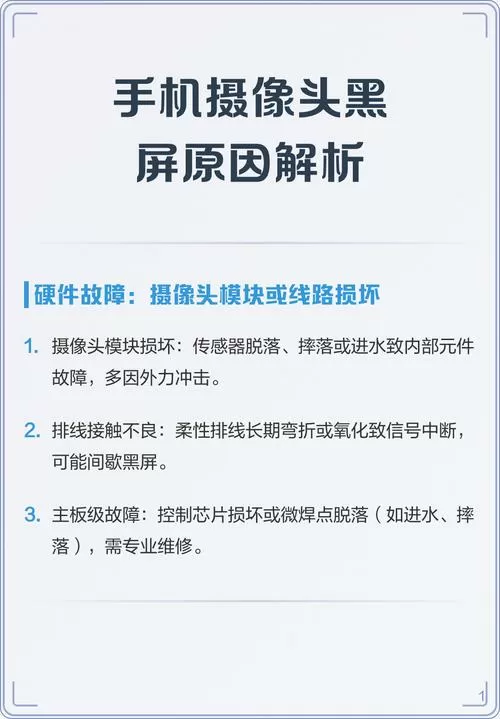 前置摄像头黑屏是怎么回事