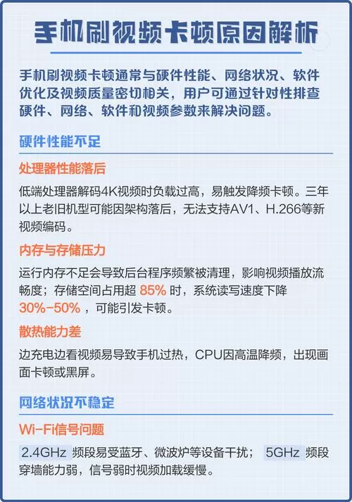 手机视频为什么卡顿严重