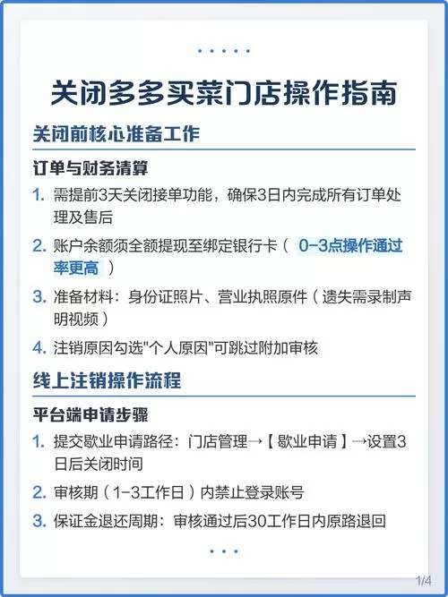 多多买菜门店端怎么申请停业