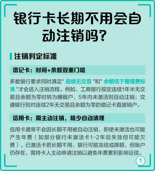 银行卡长期不用会销户吗