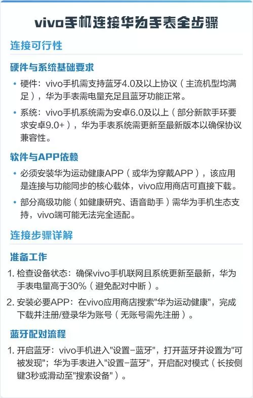 华为手表怎么连接vivo手机