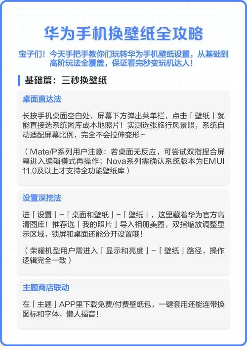 华为手机怎样更换壁纸