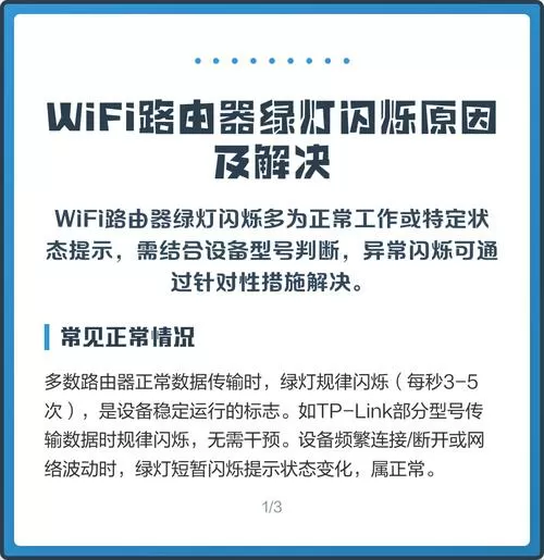 路由器一闪一闪绿灯是什么意思截图