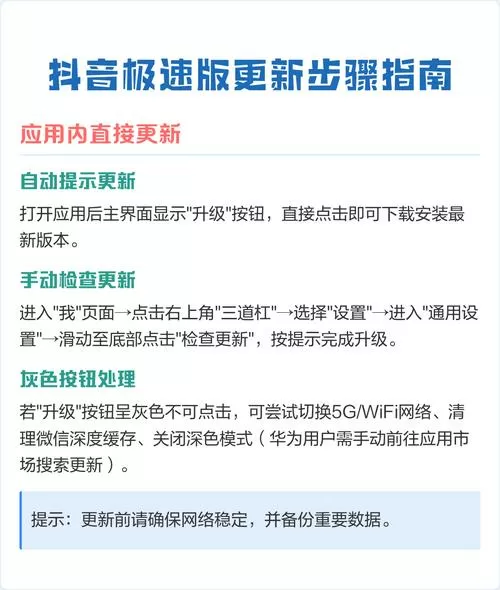 抖音极速版自动更新最简单三个步骤