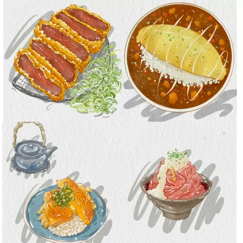 卡通菜单图片手绘