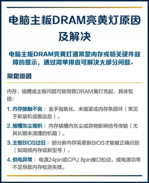 插内存条主板亮黄灯