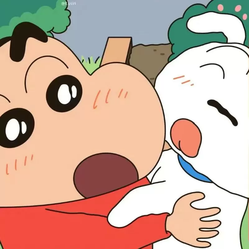 蜡笔小新和小白的头像