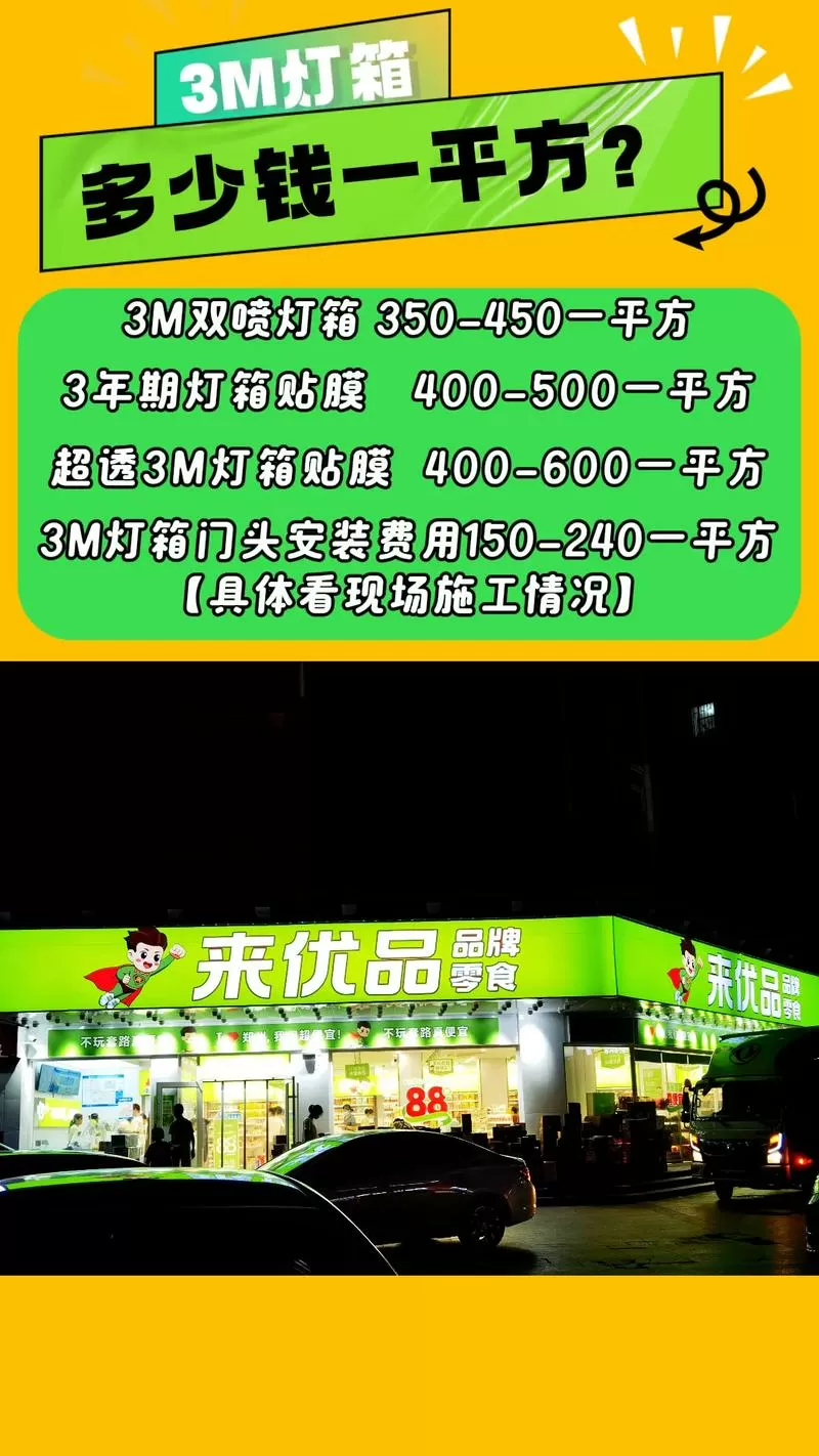 灯箱价格多少钱一平米