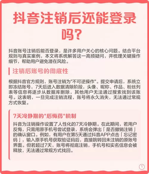 抖音账号注销还可以登录吗