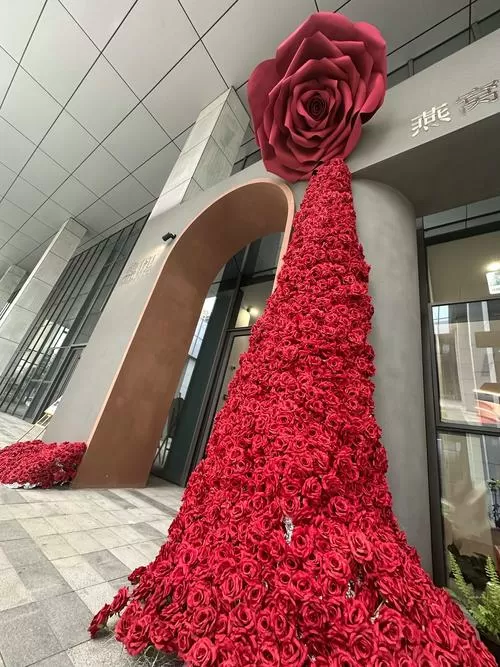 玫瑰花墙面装饰效果图