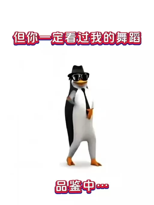 明月几时有企鹅跳舞表情包截图
