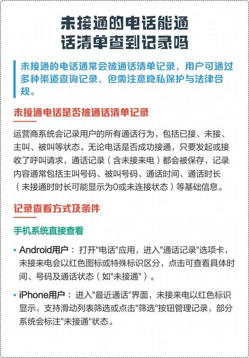 营业厅能查未接通话记录吗