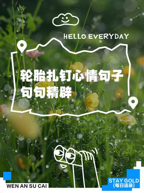 钉子扎车胎语录心情