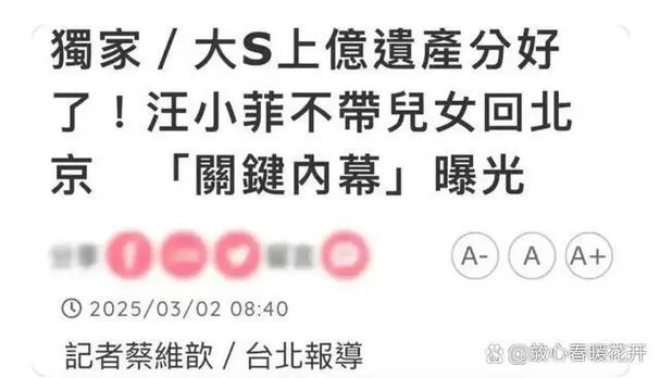 台媒曝具俊晔放弃大S遗产截图
