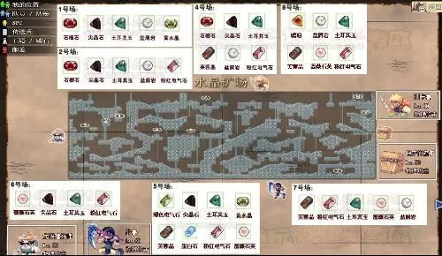 彩虹岛水晶矿场矿石分布