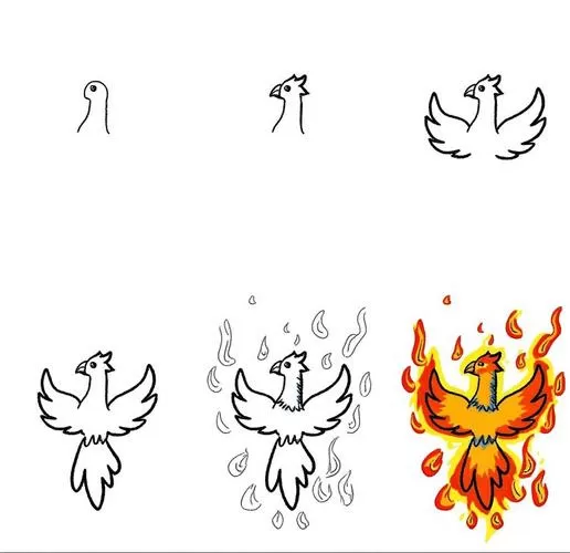 冰晶凤凰怎么画又简单又好看