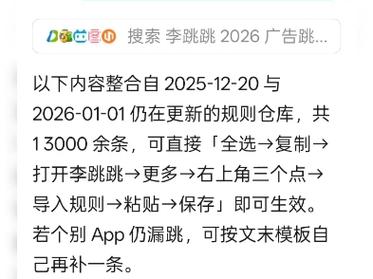 李跳跳2026年1月规则库