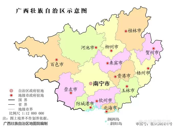 广西各市地图