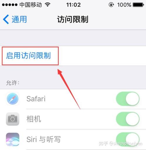 iphone内容访问限制怎么设置