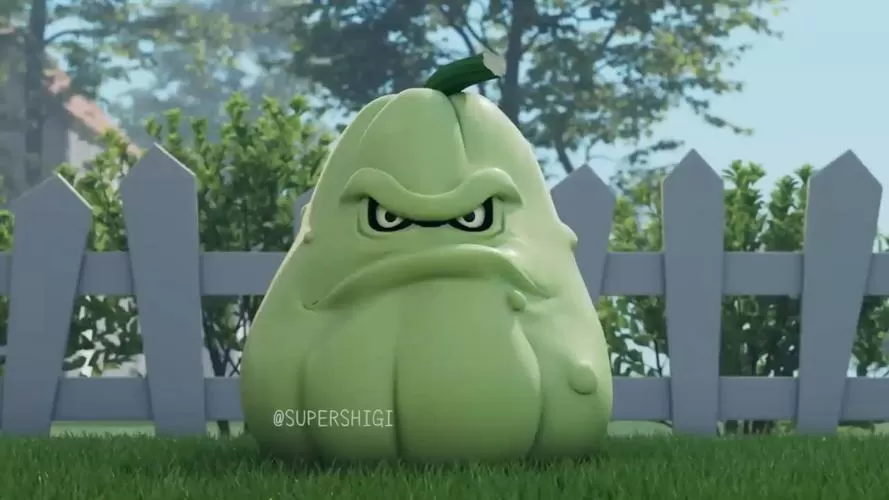 pvz窝瓜斜眼表情包