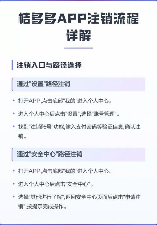 桔多多注销账户步骤