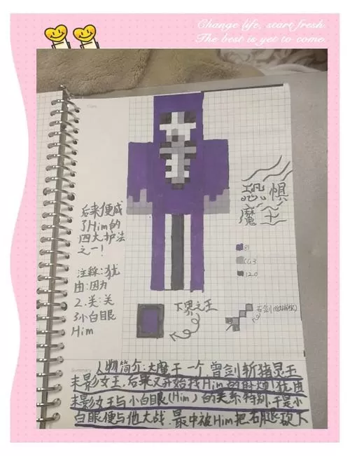 我的世界恐惧魔王皮肤分解图